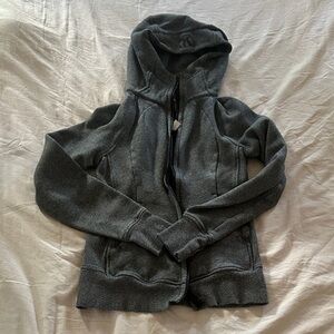 Lululemon Athletica Gray and Black Zip-Up Hoodie